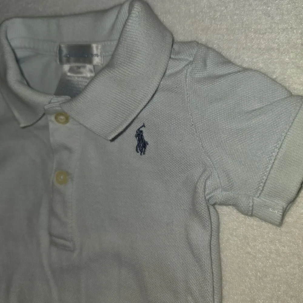 Ralph Lauren Polo Short Sleeve Bodysuit Navy Pants 2 PC Outfit Baby SZ 3 Months